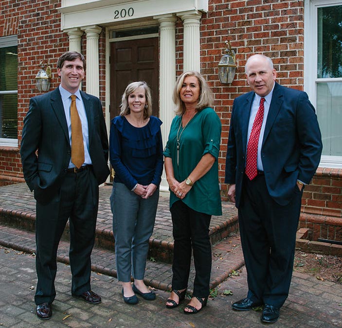 Hayes & Hayes Attorneys at Law | Rock Hill, SC | staff members of Hayes and Hayes outside of their office building